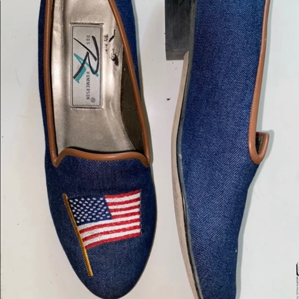 Ross Hommerson Denim Patriotic Flats